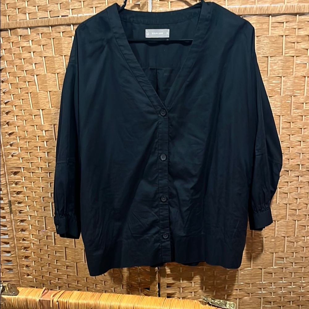 Everlane Black  Buttoned Blouse